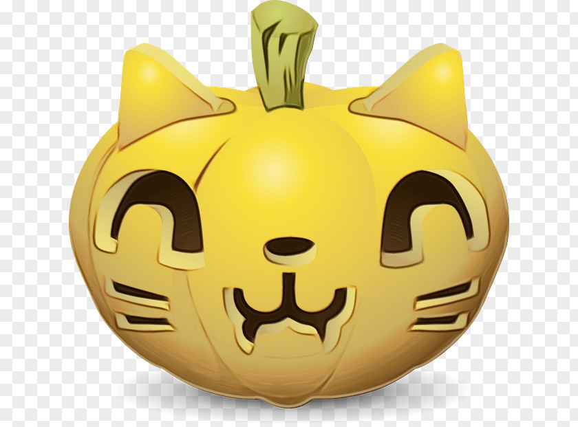 Emoticon Cat Cartoon Halloween Pumpkin PNG