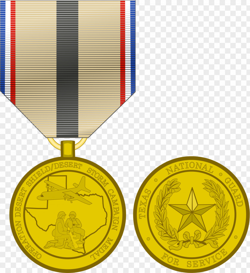 Medal Texas Desert Shield-Desert Storm Campaign Military National Guard Of The United States PNG