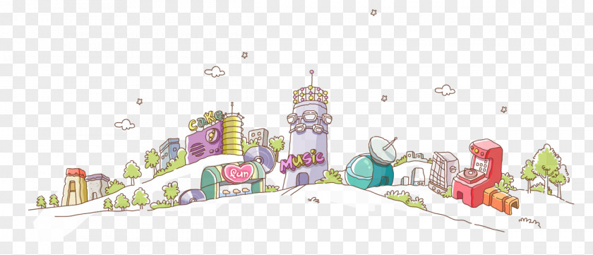 Castle Cartoon Architecture City Illustration PNG
