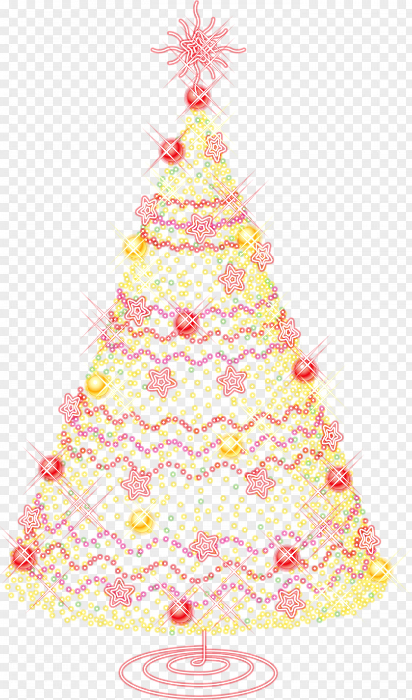 Large Gold Transparent Christmas Tree With Ornaments Clipart California Artificial Day PNG