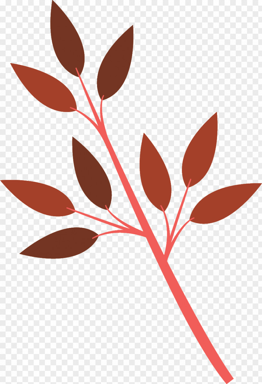 Leaf Twig Line Flower Clip Art PNG