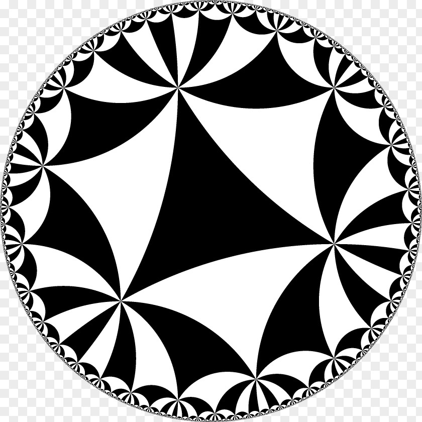 Plane Hyperbolic Geometry Tessellation Triangle Group PNG