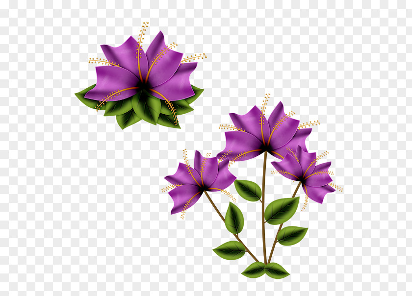 Romantic Purple Bouquet Flower PNG