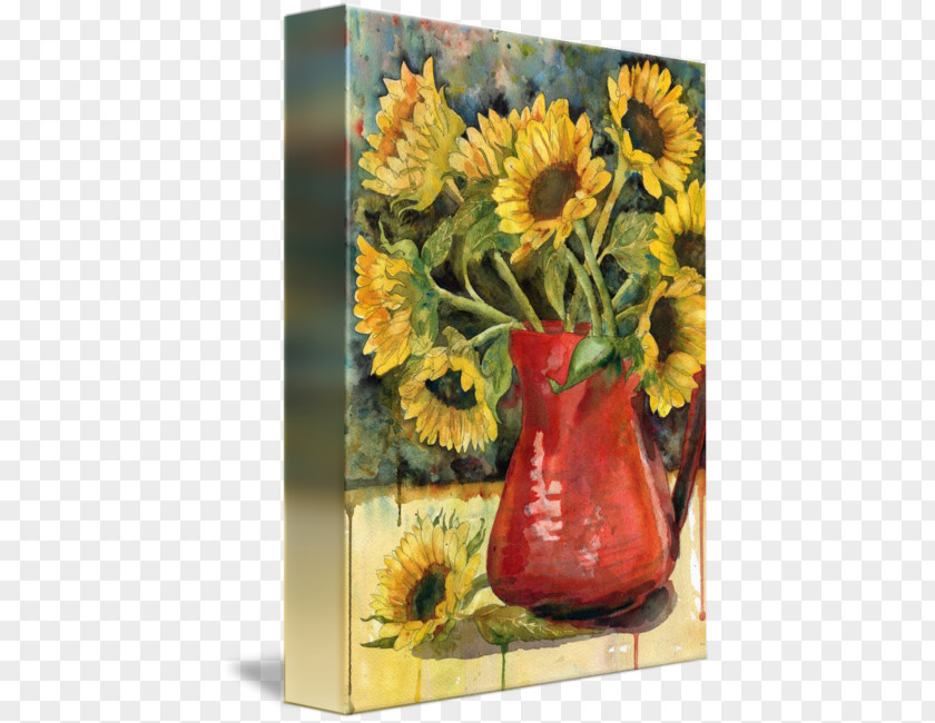 Sunflowers Watercolor Common Sunflower Still Life Photography IPhone 6 Douchegordijn PNG