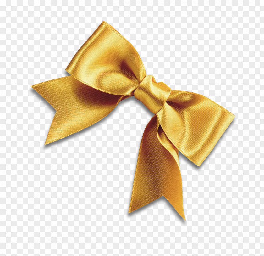 Yellow Ribbon Vector Bow Tie Shoelace Knot PNG