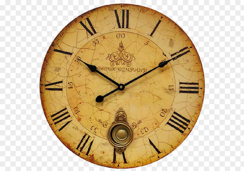 Clock Pendulum Quartz Shabby Chic Wanduhr PNG