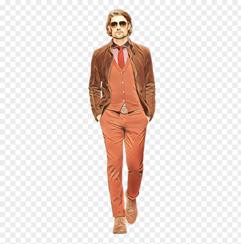 Gentleman Peach Orange PNG