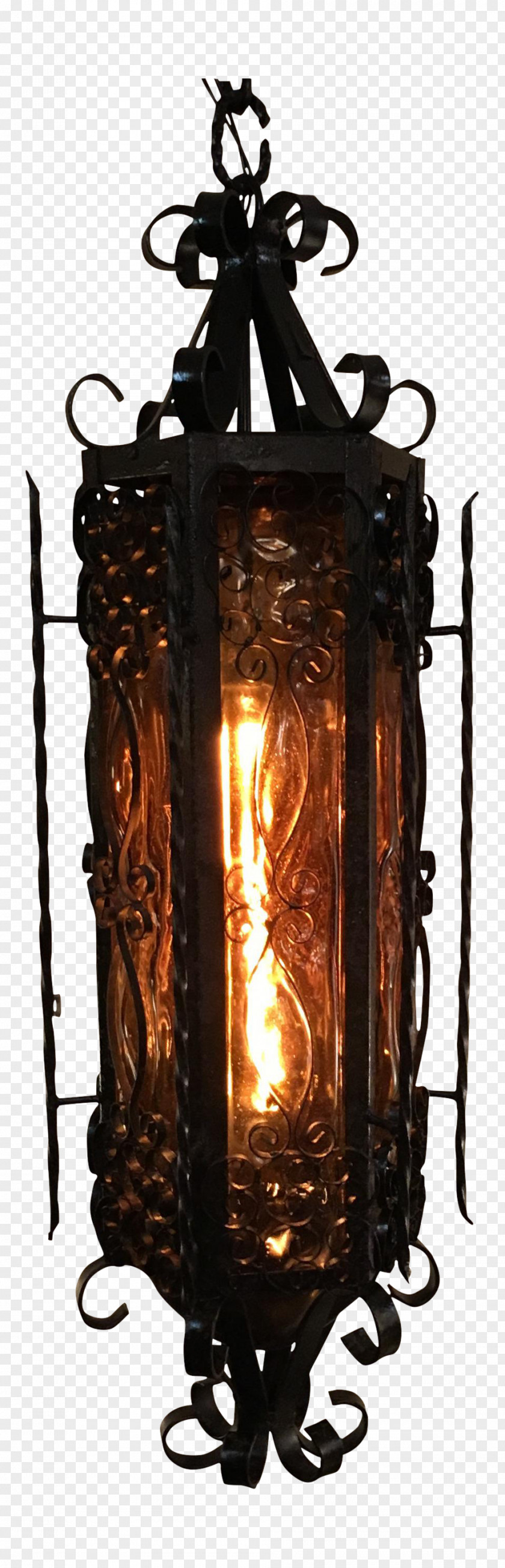 Hanging Lamps Pendant Light Wrought Iron Fixture Lantern PNG