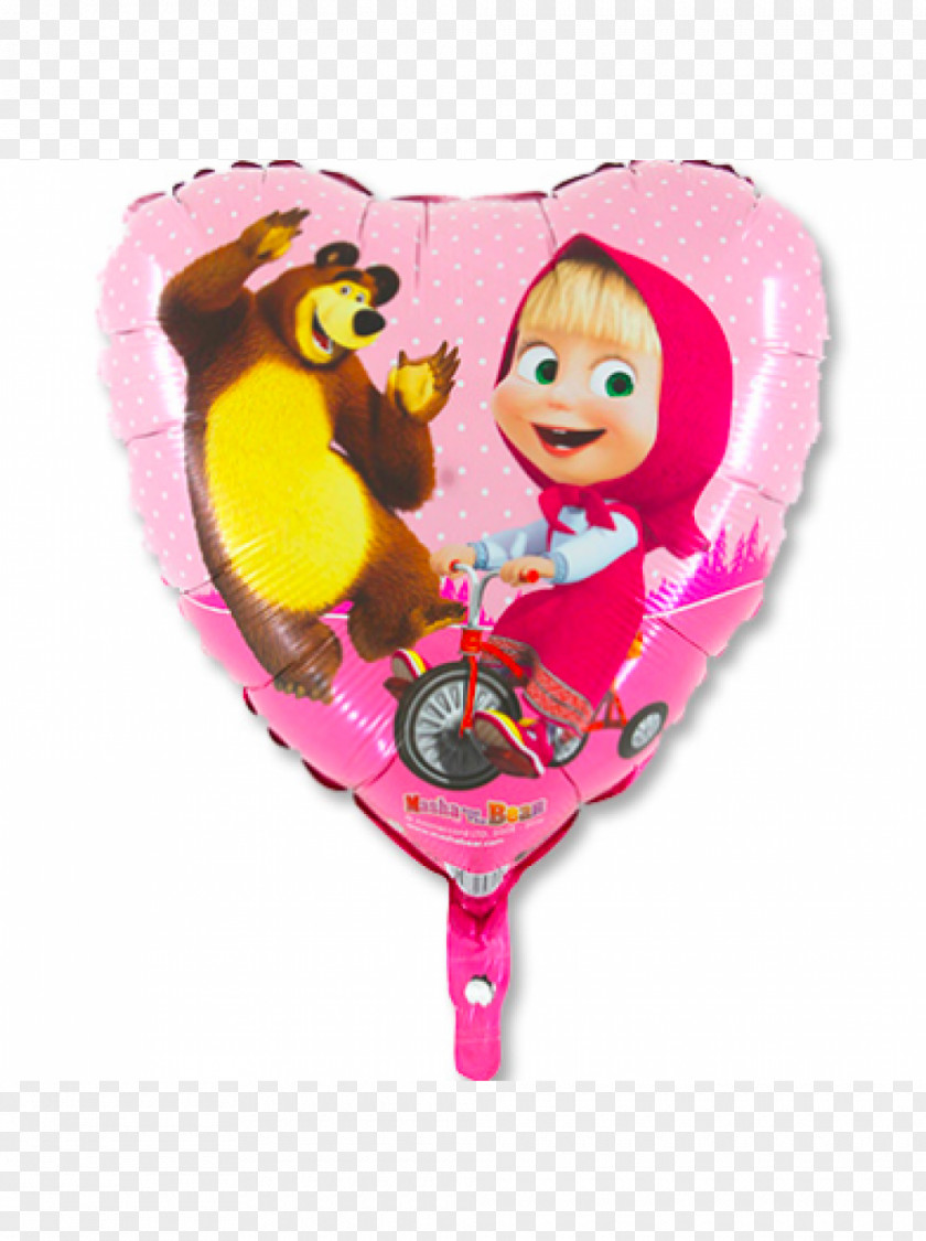 Masha And The Bear Toy Balloon Party Birthday PNG