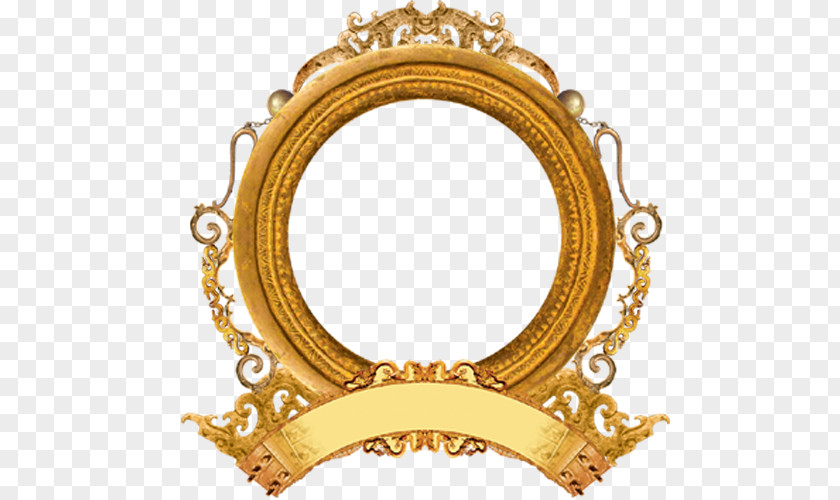Round Frame Mirror Picture Download PNG