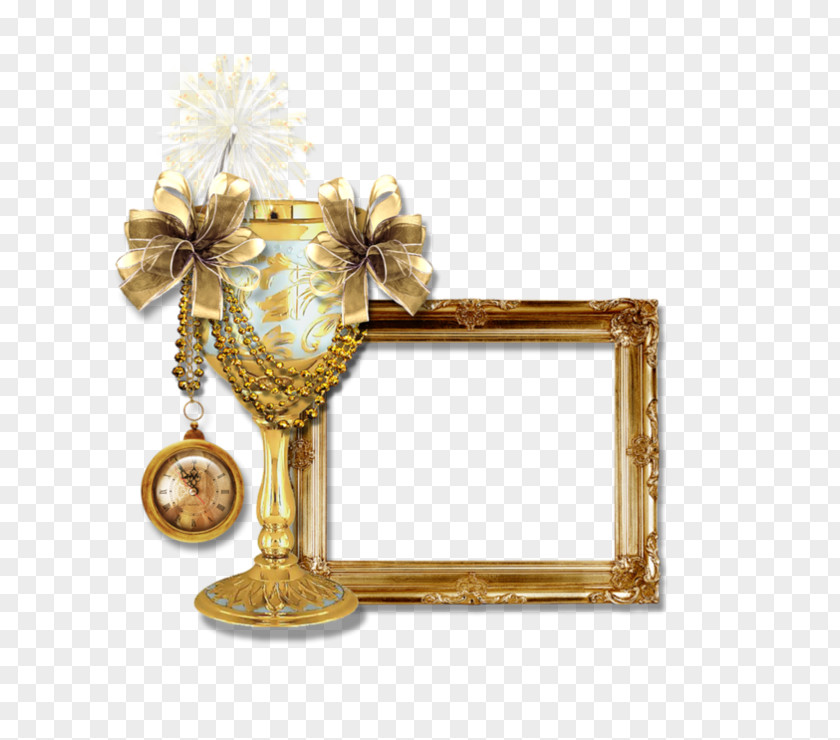 Trophies Decorative Gold Frame Paper Christmas Book PNG