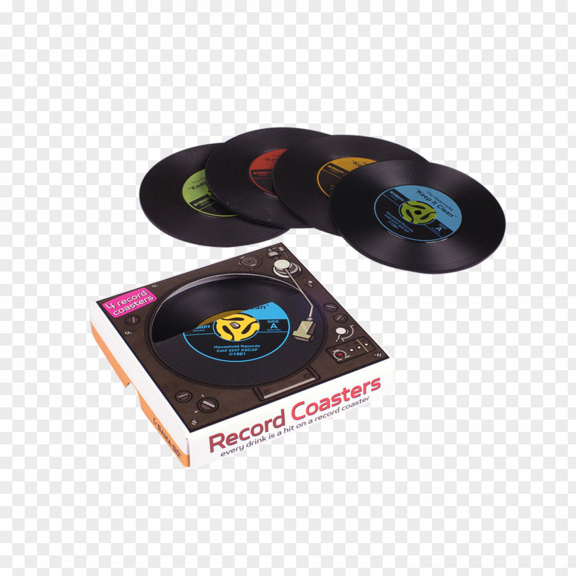 La Panchita Records Phonograph Record Coasters Vinyl Group Place Mats Gift PNG