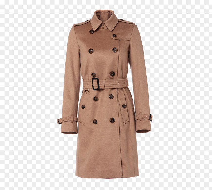 Ms. Cotton Camel Double-breasted Waist Coat Trench Chanel Burberry Dress PNG