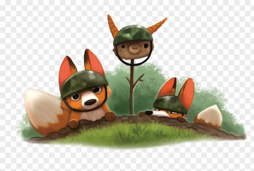 Vector Battlefield Little Fox Work Of Art Painting Model Sheet Concept PNG