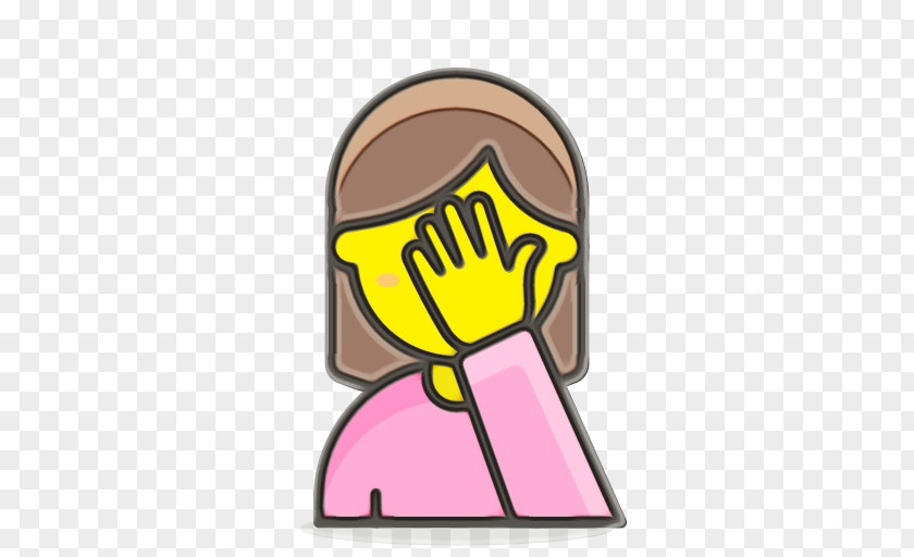 Yellow Woman Emoji Facepalm PNG