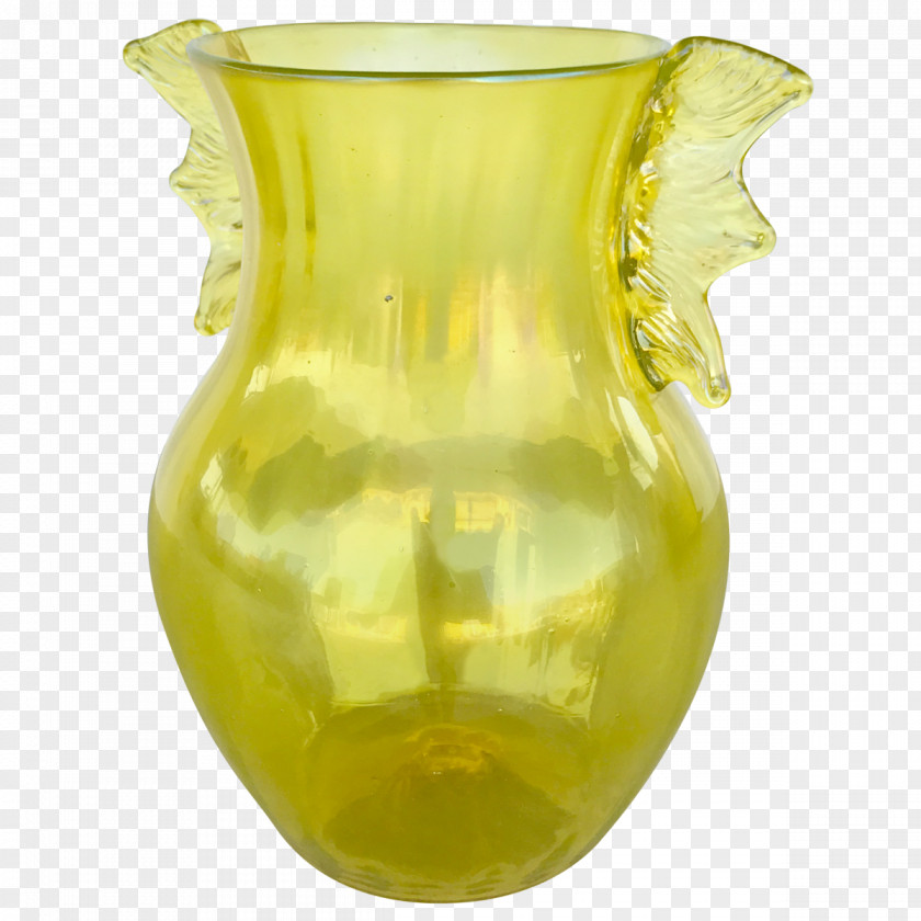Glass Uranium Vase Art Viyet PNG