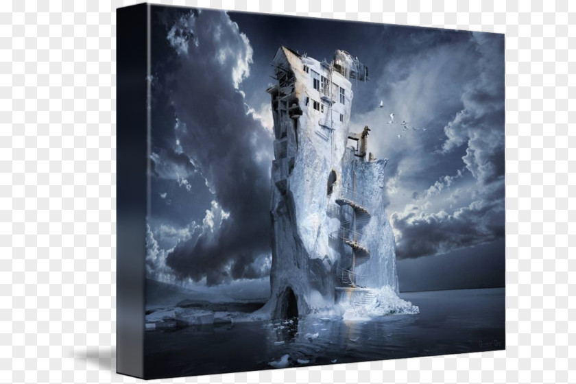 Iceberg Painting Digital Art Surrealism Artist PNG