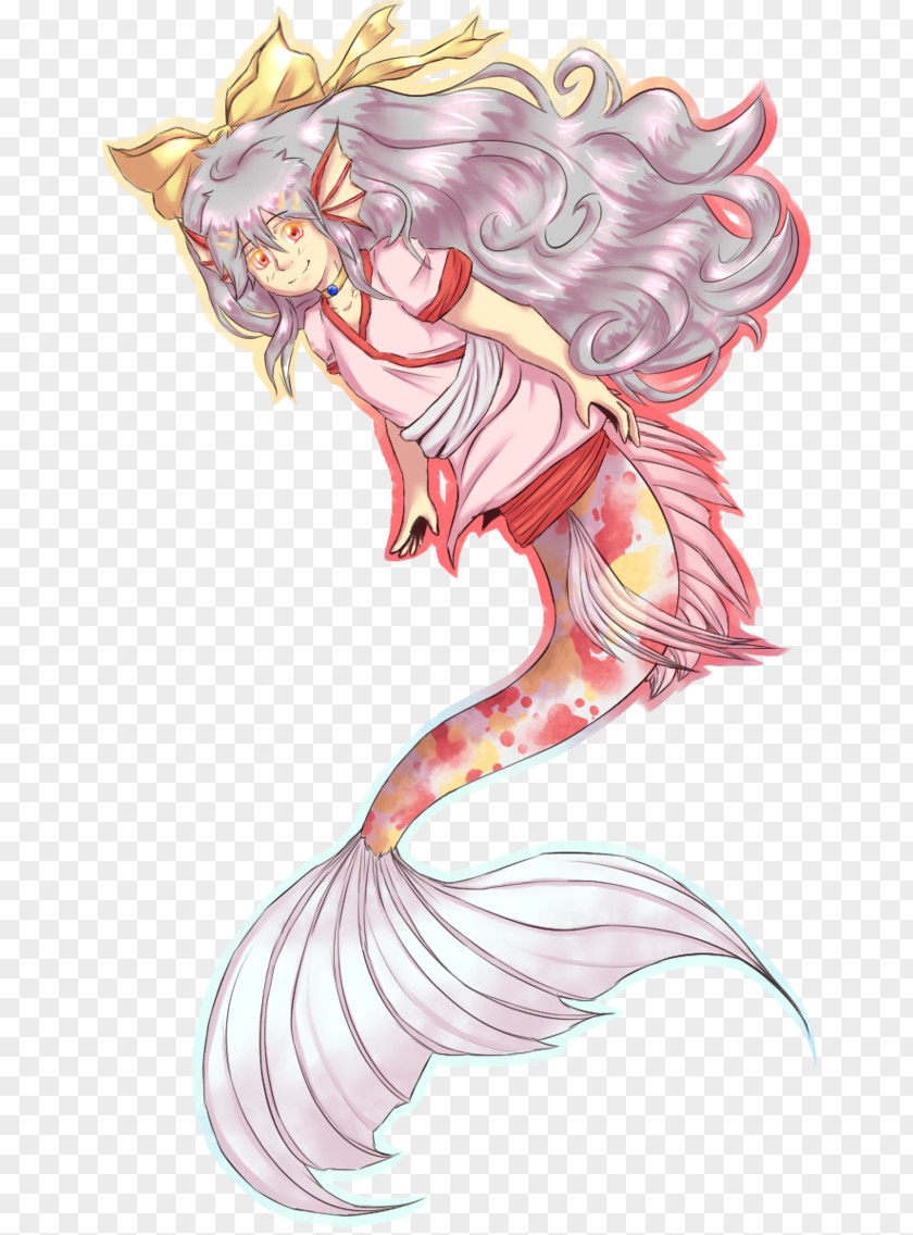 Koi Mermaid Drawing Illustration Image PNG