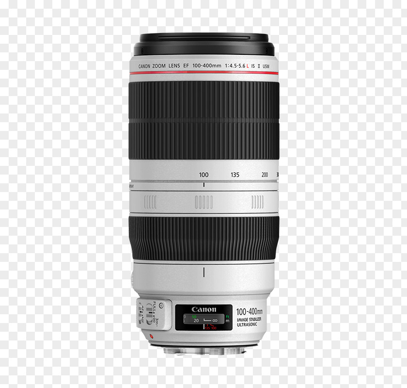 Camera Lens Canon EF Mount 100–400mm Zoom Telephoto 100-400mm F/4.5-5.6L IS II USM PNG