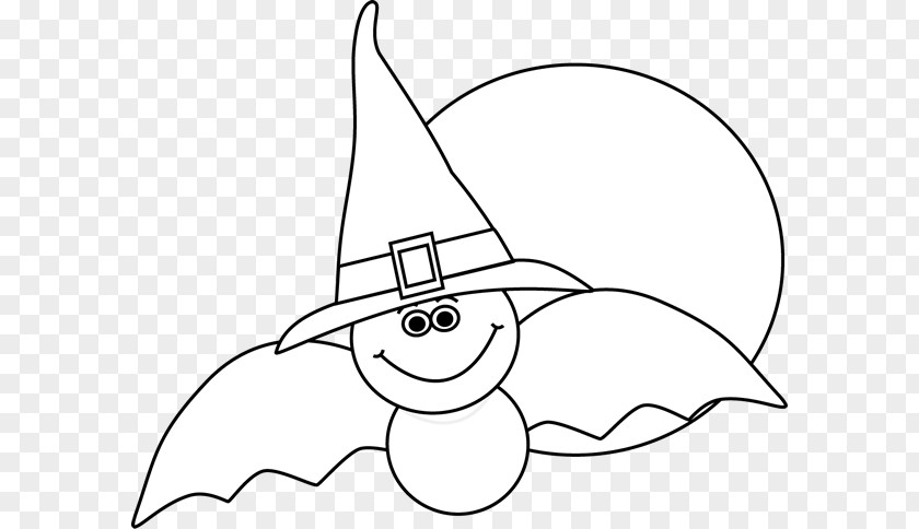 Cute Bat Outline Clip Art Mammal Halloween Image PNG