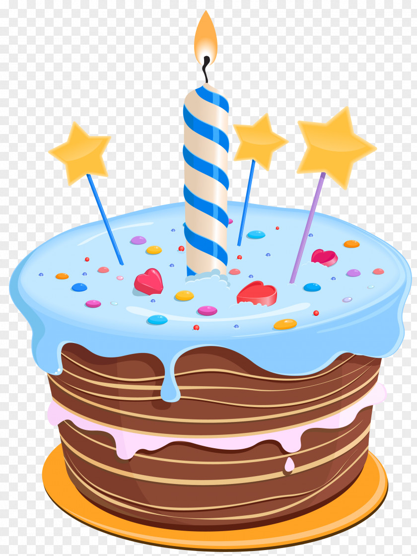 Birthday Cake With Stars Clipart Cupcake PNG