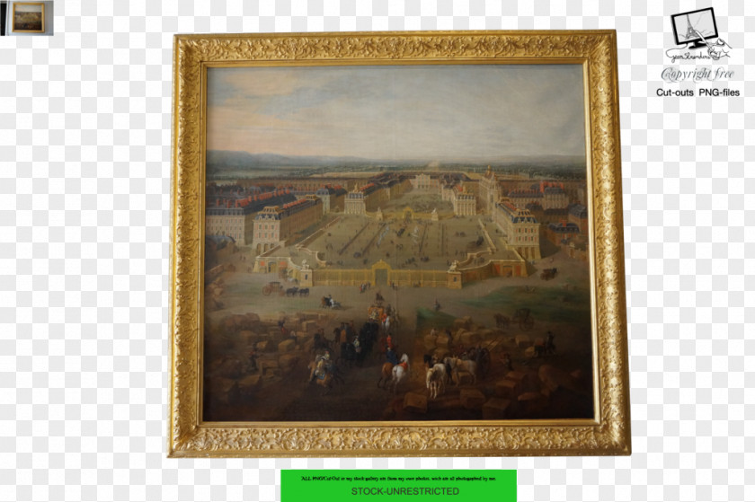 Painting Palace Of Versailles Picture Frames Antique Wood PNG