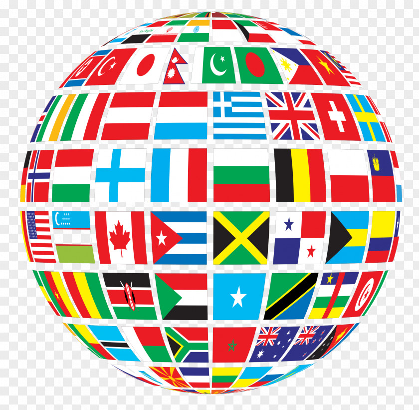 WORLD Globe Flags Of The World Clip Art PNG