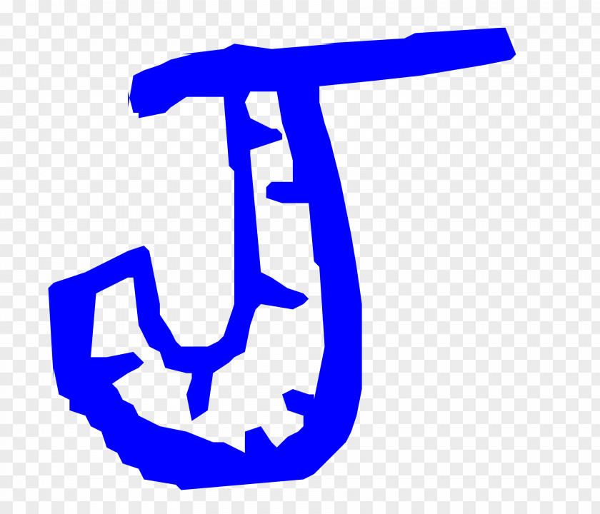 Blue Letter J. PNG