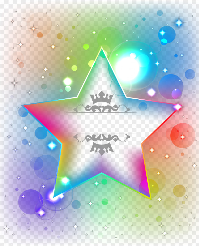 Cool Star Decoration Material Graphic Design PNG
