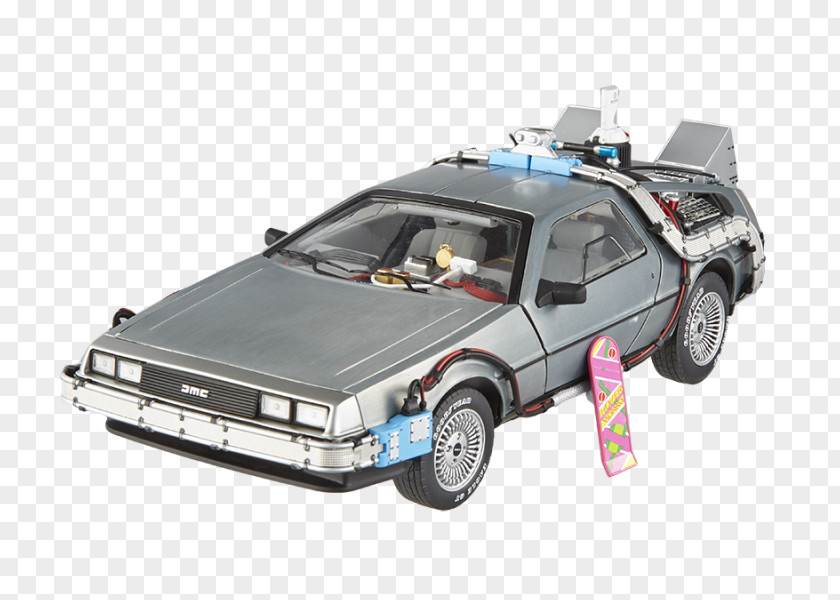 Hot Wheels Marty McFly DeLorean Time Machine Die-cast Toy 1:18 Scale PNG