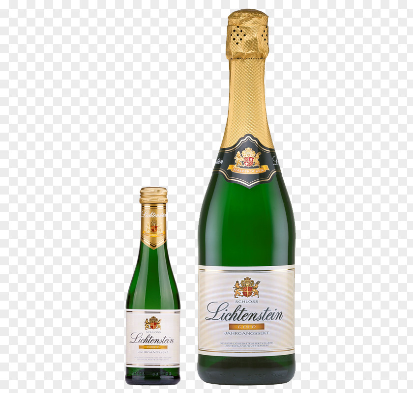 Champagne Lichtenstein Castle Glass Bottle Wine Sekt PNG