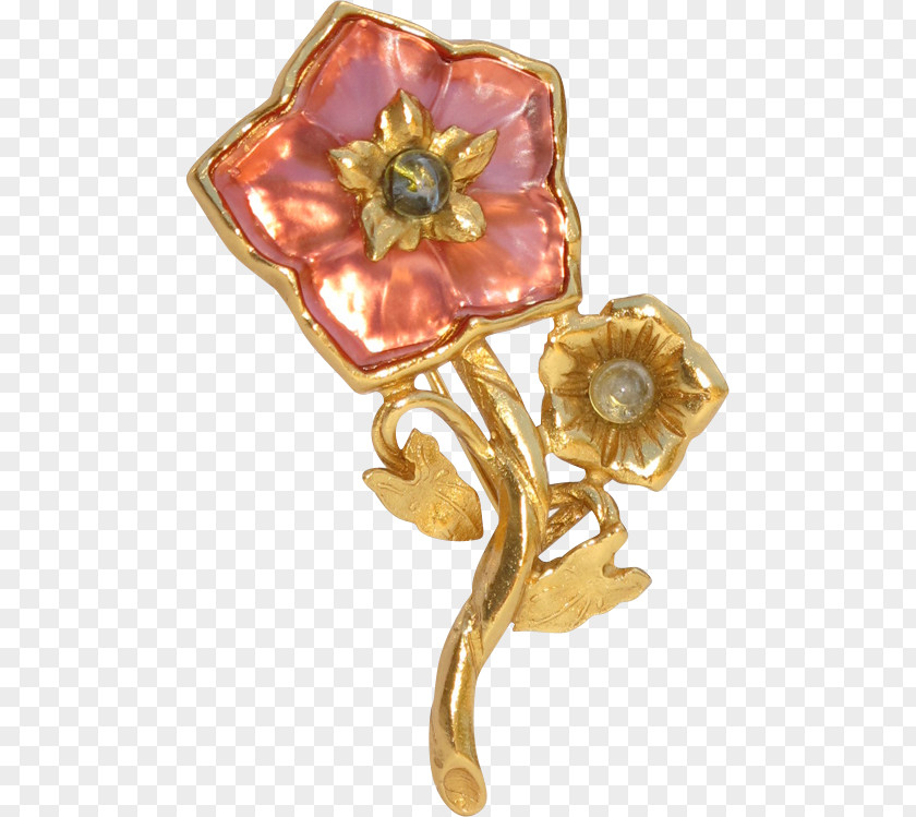 Gemstone Body Jewellery Brooch Amber PNG