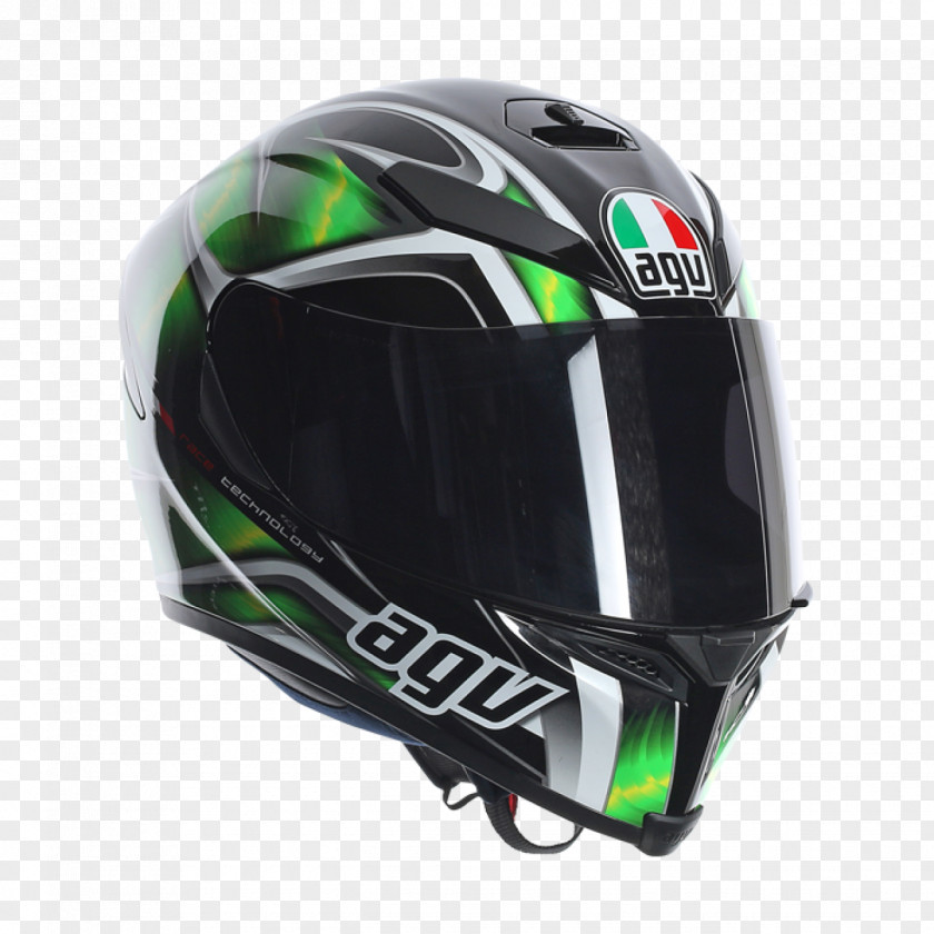 Green Black Motorcycle Helmets AGV Integraalhelm Carbon Fibers PNG