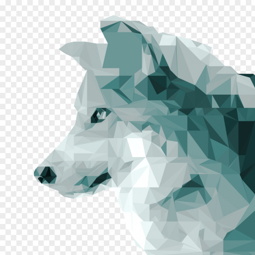 Low Polygon Gray Wolf Animal Carnivora PNG