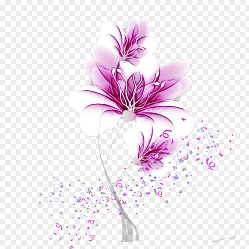 Wildflower Magenta Floral Flower Background PNG
