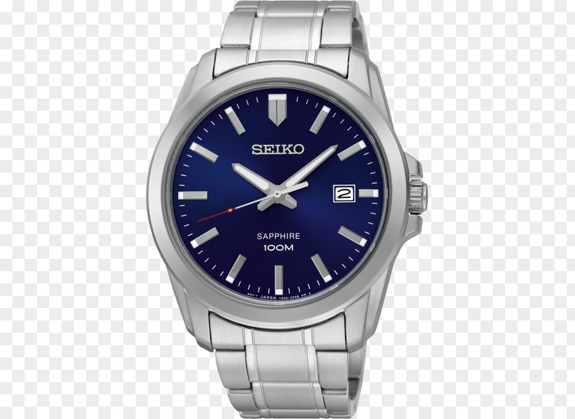 Seiko 5 Blue Men's Stainless Steel Watch Quartz Clock Neo Classic SGEH41 PNG