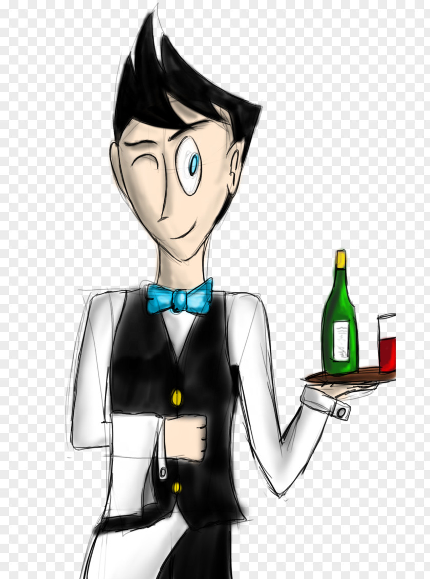 Waiter Cartoon Comics Drawing PNG