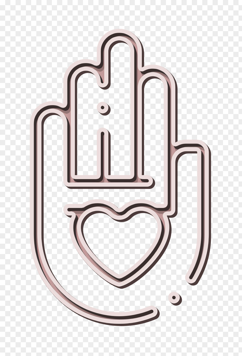 Heart Icon Hand Esoteric PNG