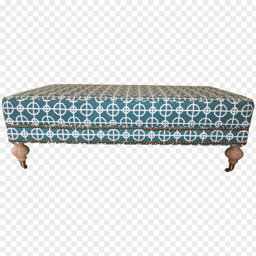 Ottoman Frame Foot Rests Couch Bench Rectangle Turquoise PNG