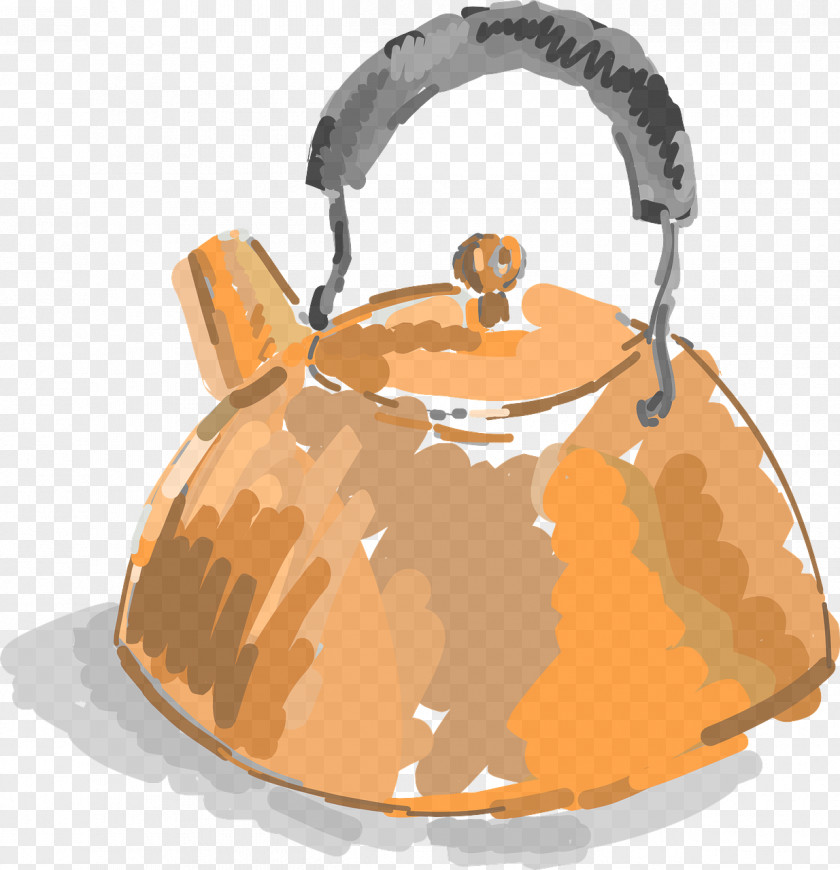 Teapot Home Appliance Orange PNG
