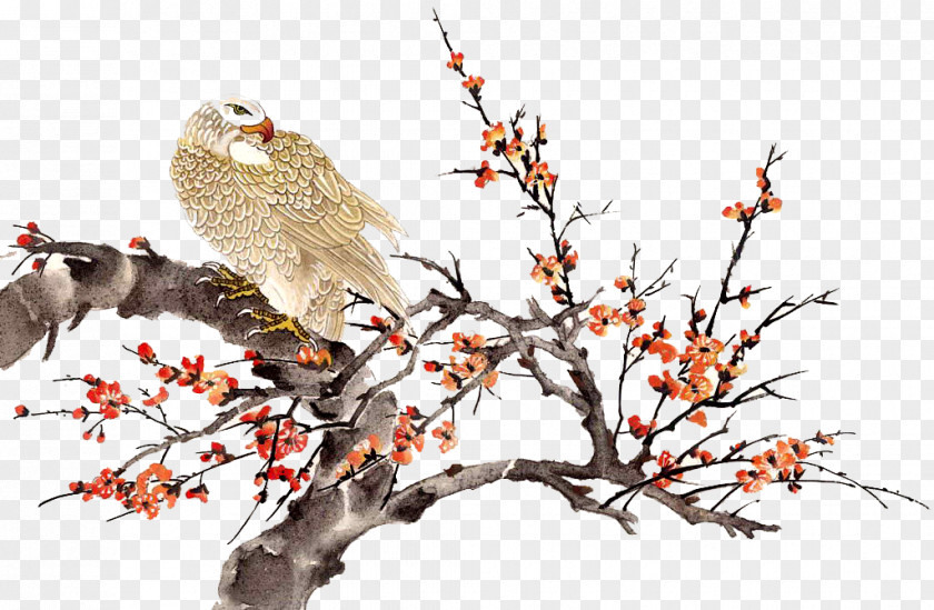 Chinese Bird Eagle Painting Art Wallpaper PNG