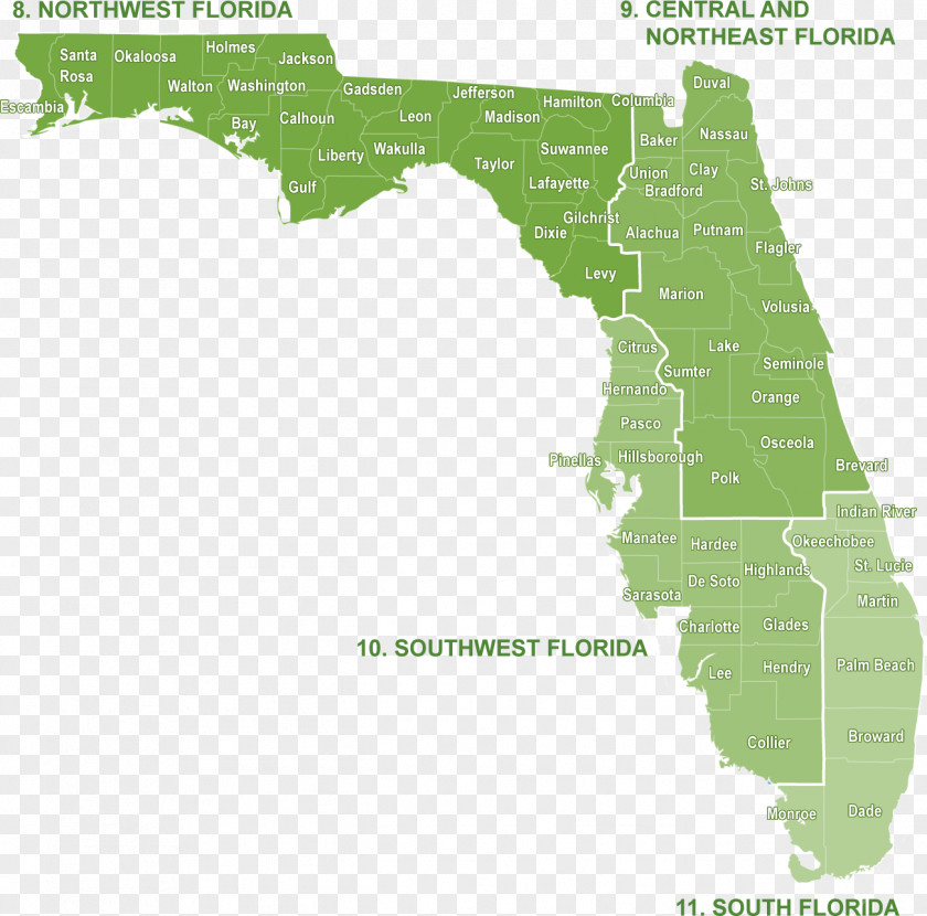 Map Florida Road Physische Karte World PNG
