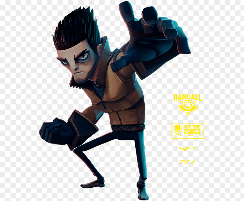 RANDALL Cartoon Superhero Figurine PNG
