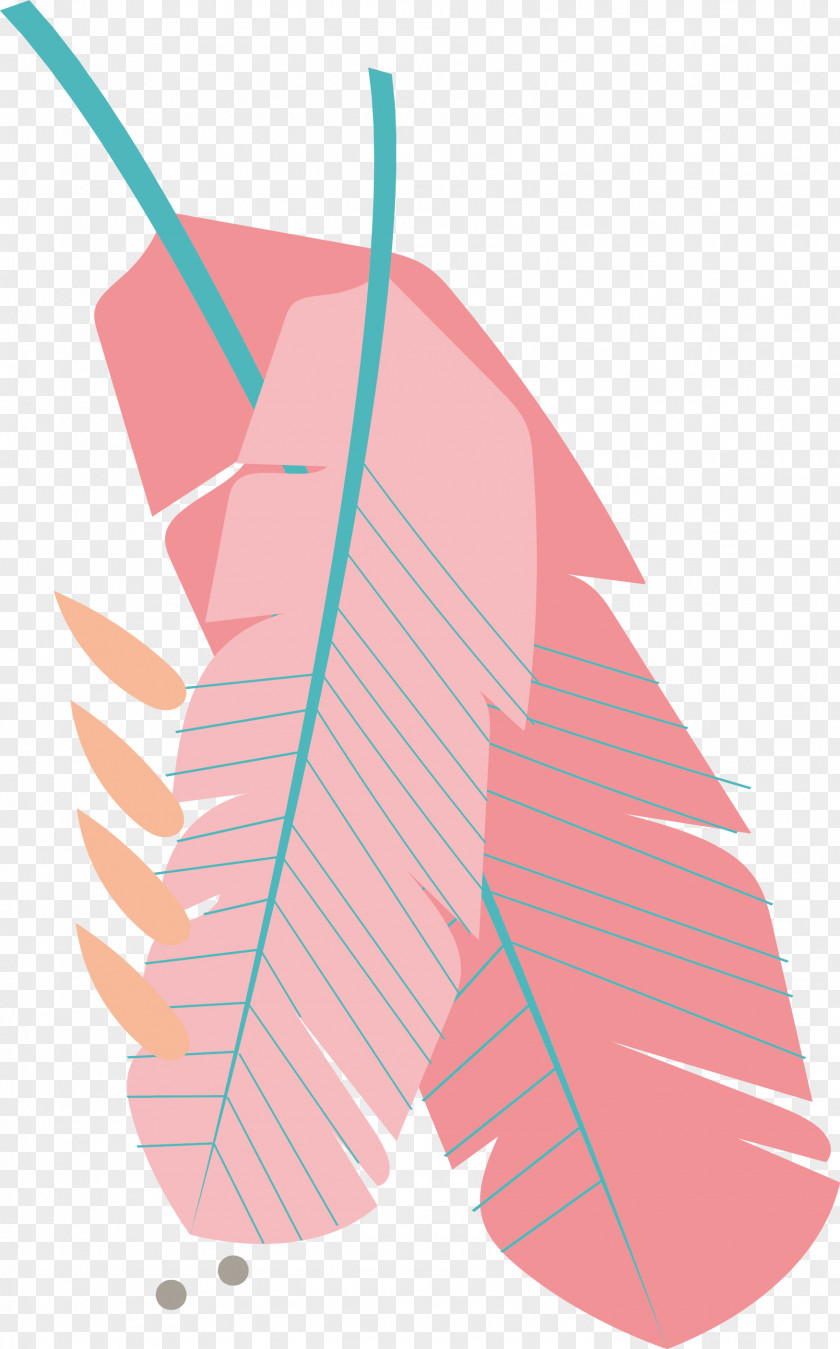 Angle Leaf Line Pink M Font PNG