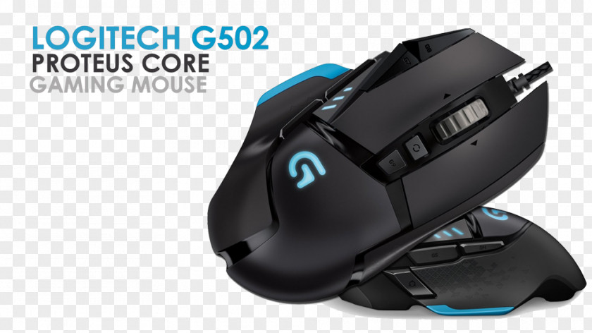 Computer Mouse Keyboard Logitech G502 Proteus Spectrum Video Game PNG