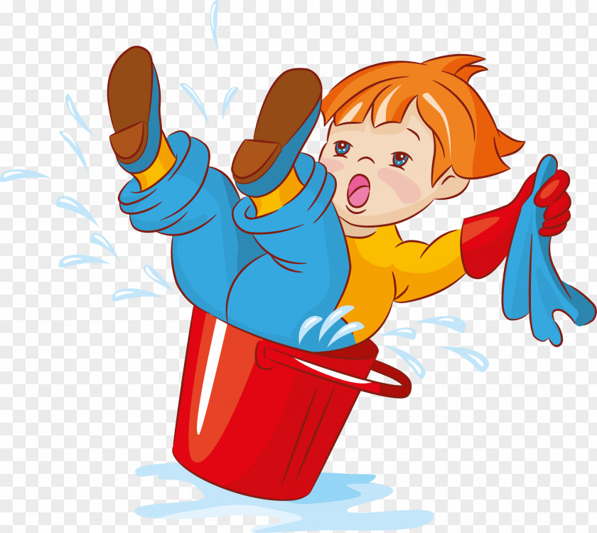 Kids Green Cleaning Child Clip Art PNG
