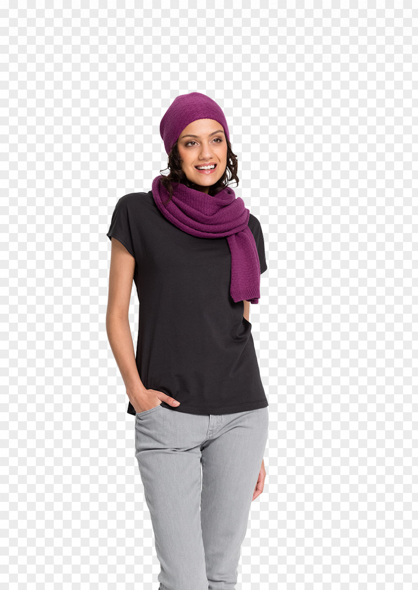 Scarf And Wind Sleeve T-shirt Shoulder Cotton Beanie PNG
