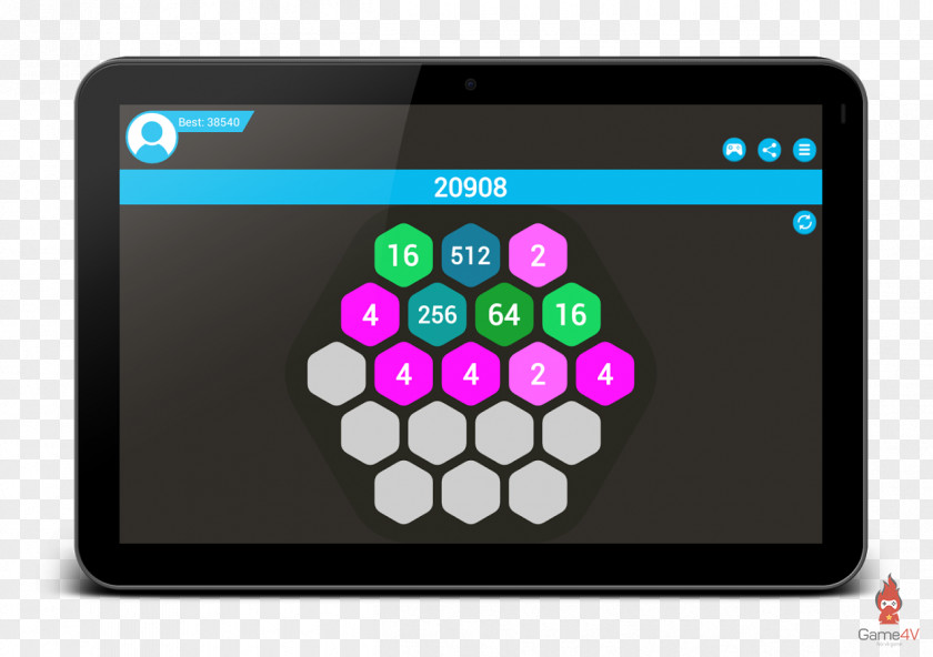 Super 2048 Puzzle Rey Pham Game 0 AndroidAndroid 4096 Hexa PNG
