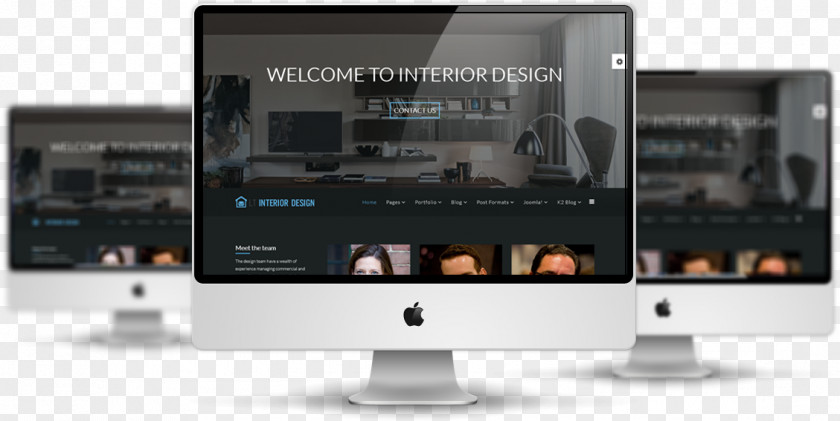 Design Responsive Web Template Joomla Interior Services PNG