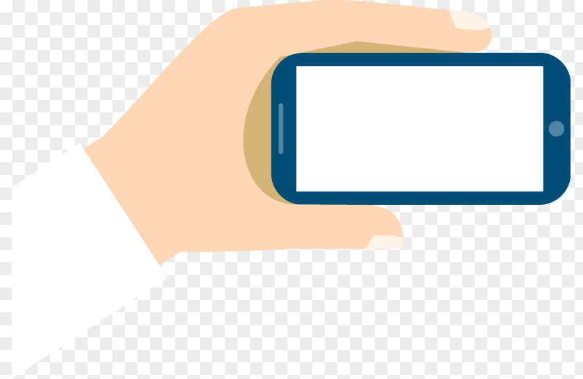 Hand And Mobile Phone Elements Flat Design Symbol PNG